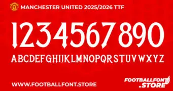 Manchester United Font 2025/26